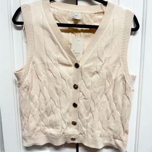 A New Day Cream Knit Vest